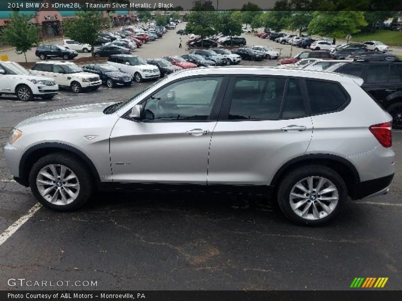 Titanium Silver Metallic / Black 2014 BMW X3 xDrive28i