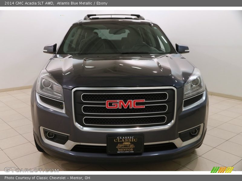 Atlantis Blue Metallic / Ebony 2014 GMC Acadia SLT AWD