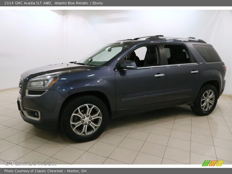 Atlantis Blue Metallic / Ebony 2014 GMC Acadia SLT AWD