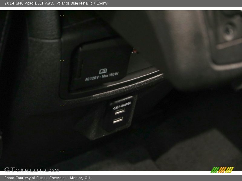 Atlantis Blue Metallic / Ebony 2014 GMC Acadia SLT AWD