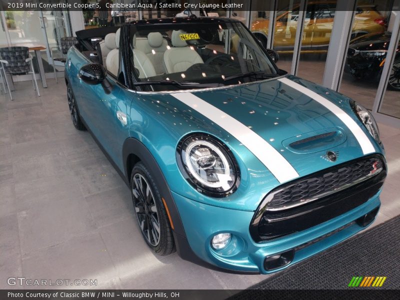 Caribbean Aqua / Satellite Grey Lounge Leather 2019 Mini Convertible Cooper S