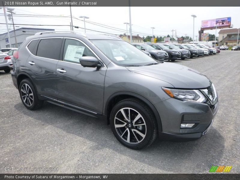 Gun Metallic / Charcoal 2018 Nissan Rogue SL AWD