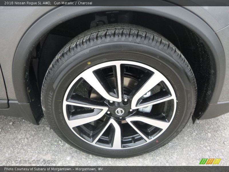 Gun Metallic / Charcoal 2018 Nissan Rogue SL AWD