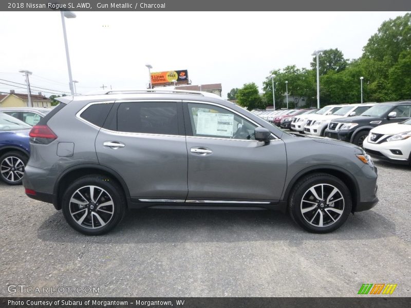 Gun Metallic / Charcoal 2018 Nissan Rogue SL AWD