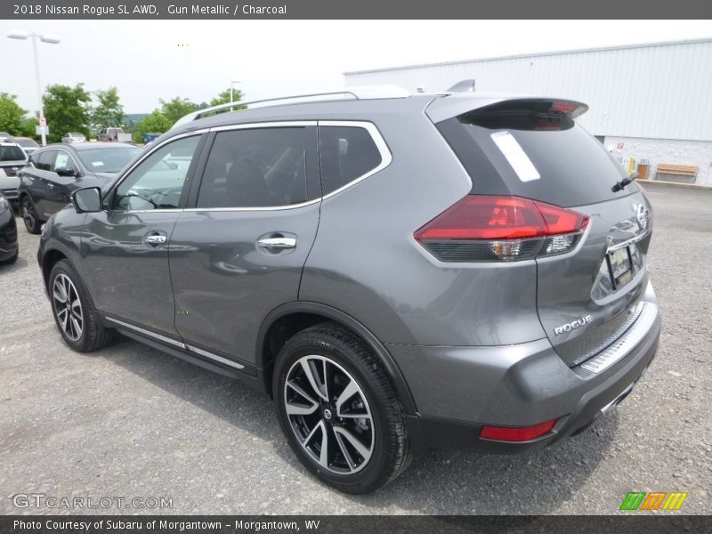 Gun Metallic / Charcoal 2018 Nissan Rogue SL AWD