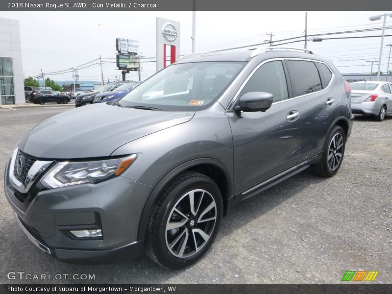 Gun Metallic / Charcoal 2018 Nissan Rogue SL AWD