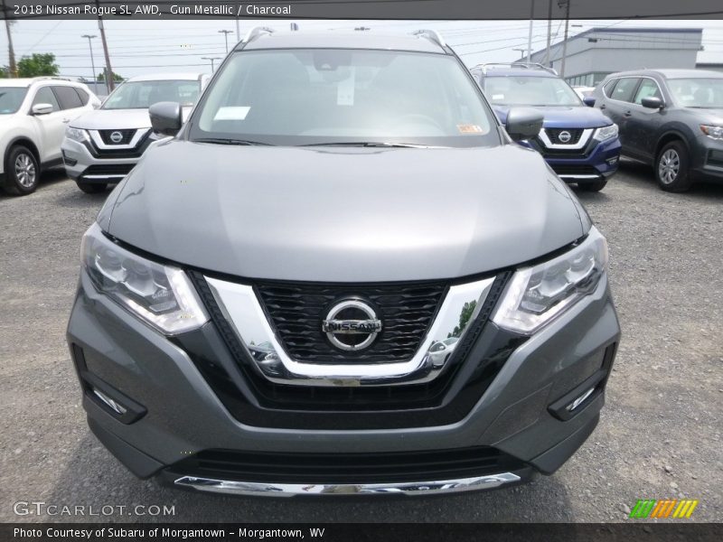 Gun Metallic / Charcoal 2018 Nissan Rogue SL AWD