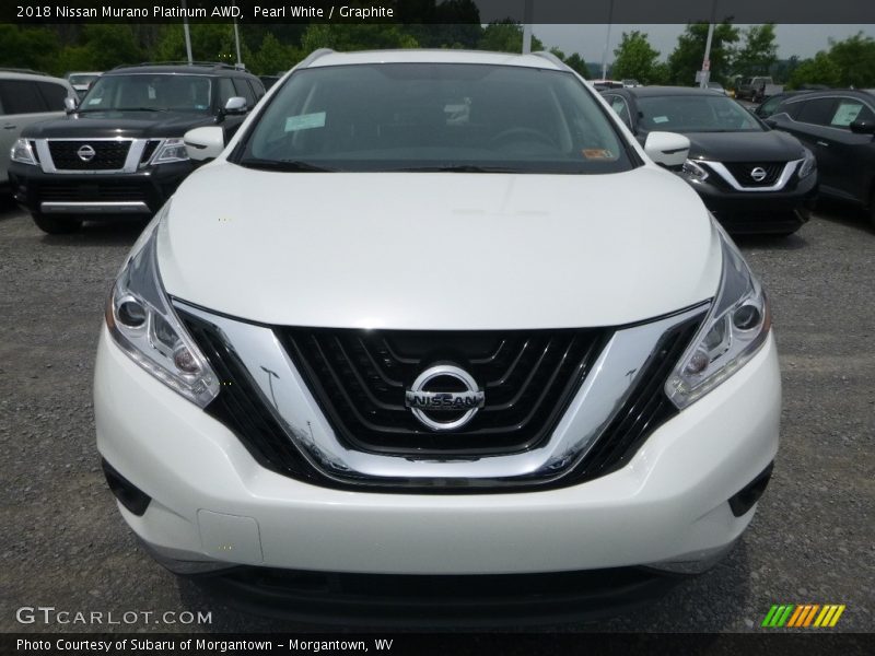 Pearl White / Graphite 2018 Nissan Murano Platinum AWD