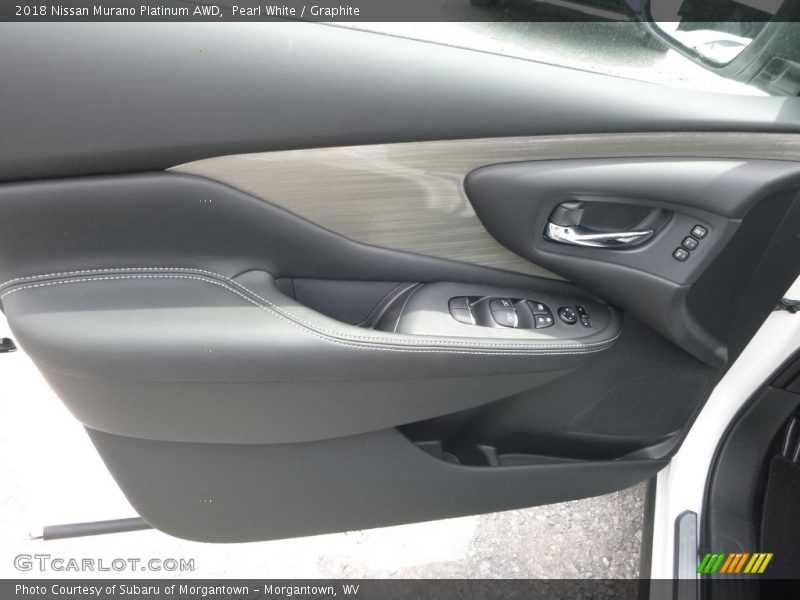Pearl White / Graphite 2018 Nissan Murano Platinum AWD