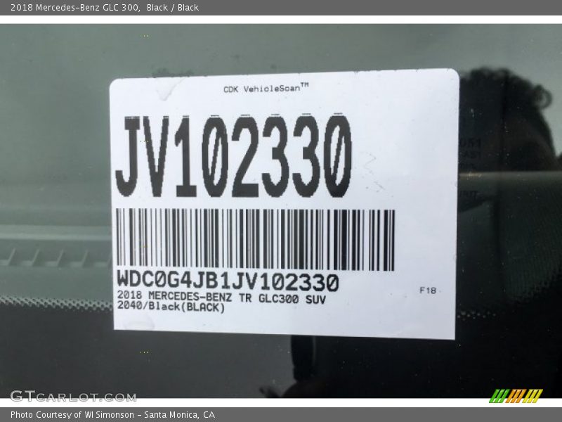 Black / Black 2018 Mercedes-Benz GLC 300