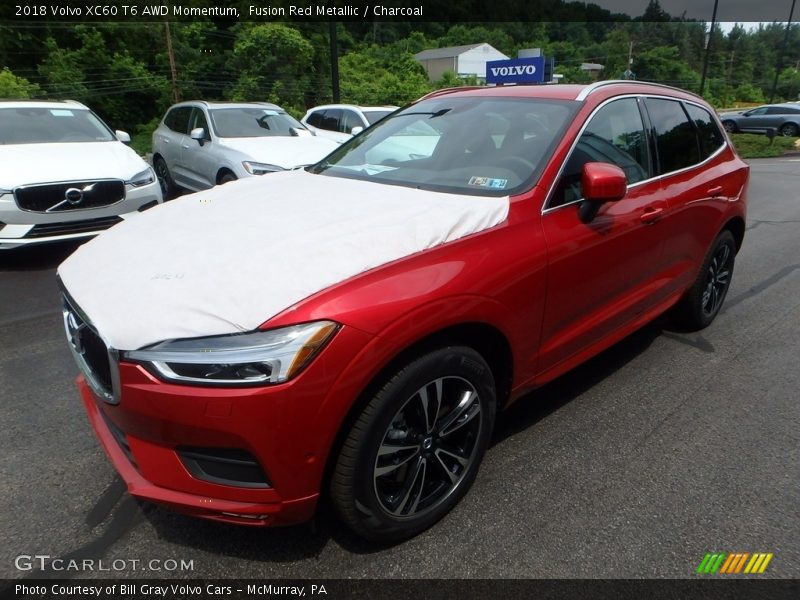 Fusion Red Metallic / Charcoal 2018 Volvo XC60 T6 AWD Momentum