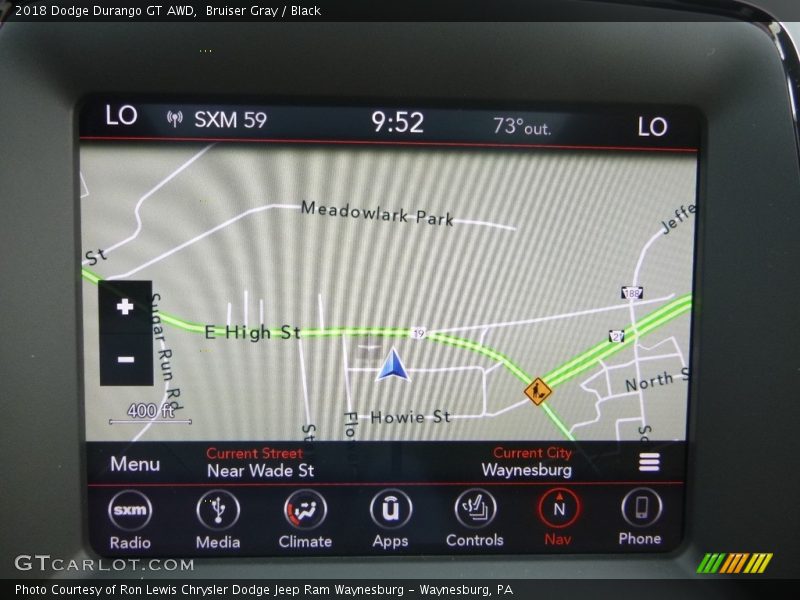 Bruiser Gray / Black 2018 Dodge Durango GT AWD