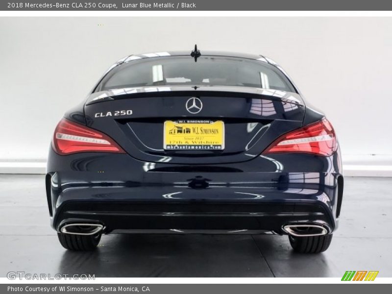 Lunar Blue Metallic / Black 2018 Mercedes-Benz CLA 250 Coupe