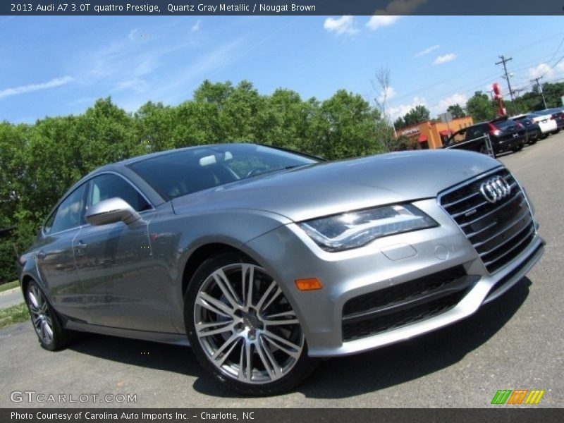 Quartz Gray Metallic / Nougat Brown 2013 Audi A7 3.0T quattro Prestige