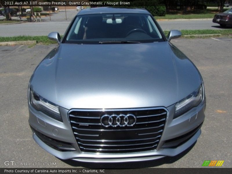 Quartz Gray Metallic / Nougat Brown 2013 Audi A7 3.0T quattro Prestige