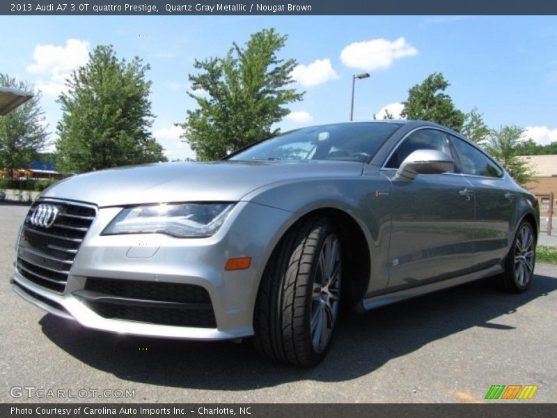 Quartz Gray Metallic / Nougat Brown 2013 Audi A7 3.0T quattro Prestige