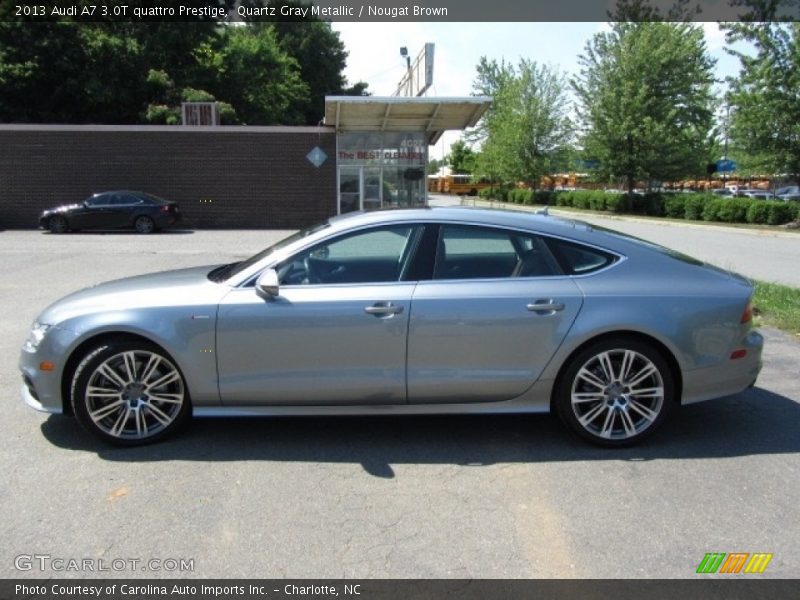 Quartz Gray Metallic / Nougat Brown 2013 Audi A7 3.0T quattro Prestige