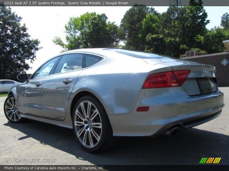 Quartz Gray Metallic / Nougat Brown 2013 Audi A7 3.0T quattro Prestige