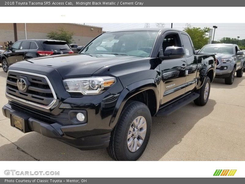 Midnight Black Metallic / Cement Gray 2018 Toyota Tacoma SR5 Access Cab