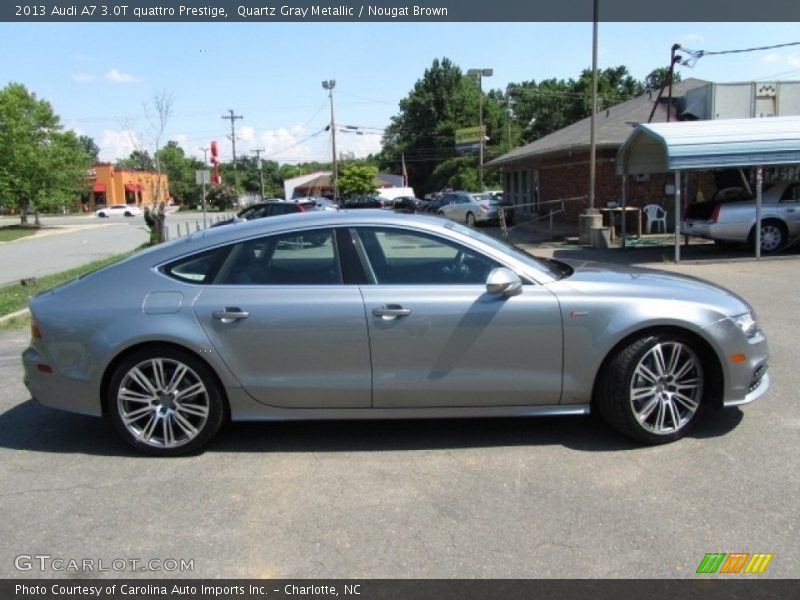 Quartz Gray Metallic / Nougat Brown 2013 Audi A7 3.0T quattro Prestige