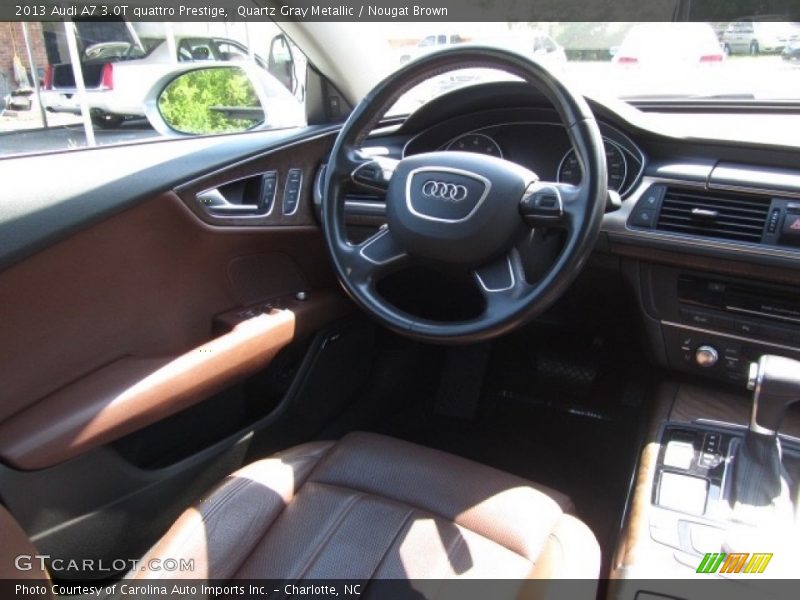 Quartz Gray Metallic / Nougat Brown 2013 Audi A7 3.0T quattro Prestige