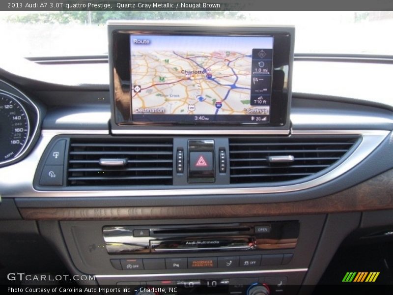 Quartz Gray Metallic / Nougat Brown 2013 Audi A7 3.0T quattro Prestige