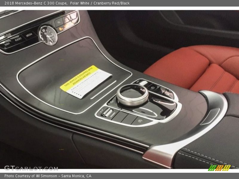 Polar White / Cranberry Red/Black 2018 Mercedes-Benz C 300 Coupe