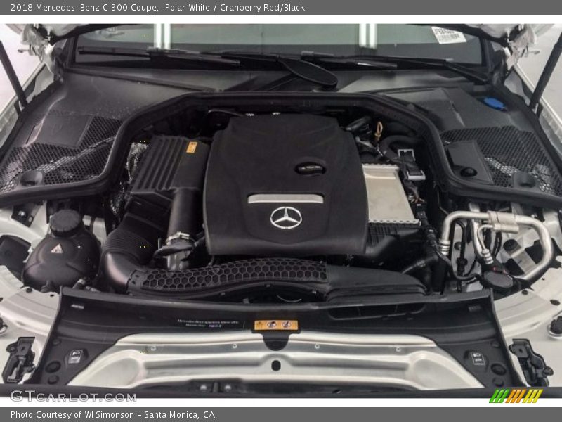 Polar White / Cranberry Red/Black 2018 Mercedes-Benz C 300 Coupe