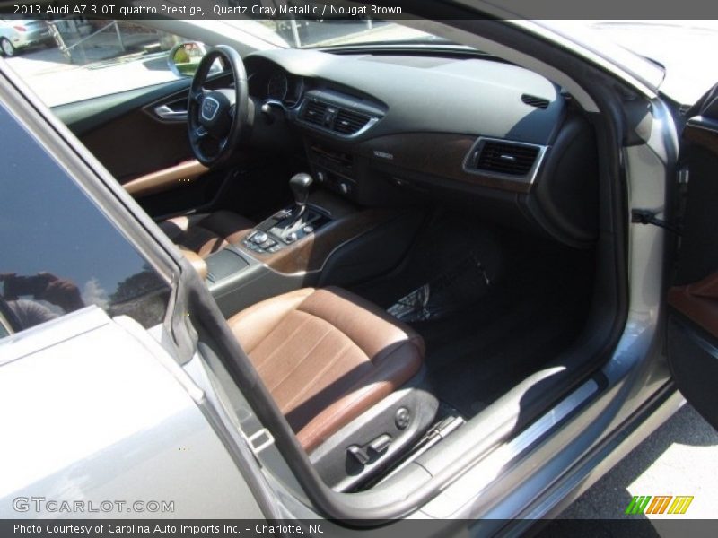 Quartz Gray Metallic / Nougat Brown 2013 Audi A7 3.0T quattro Prestige
