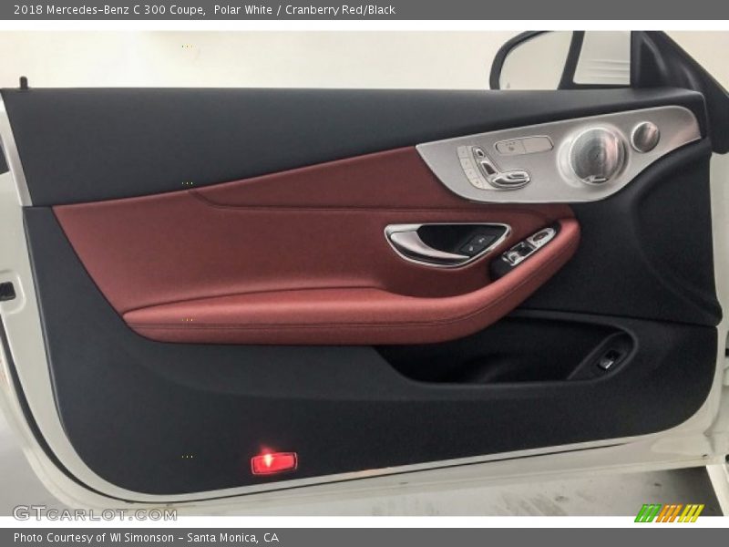 Polar White / Cranberry Red/Black 2018 Mercedes-Benz C 300 Coupe