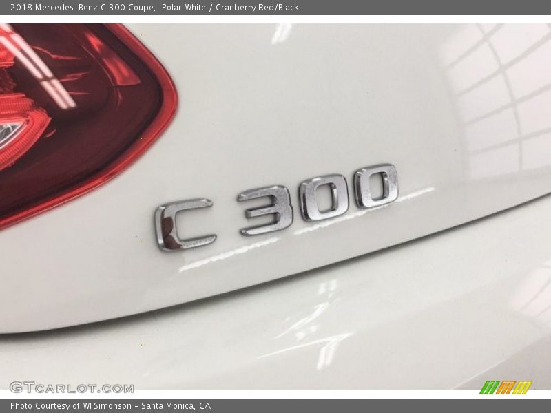 Polar White / Cranberry Red/Black 2018 Mercedes-Benz C 300 Coupe