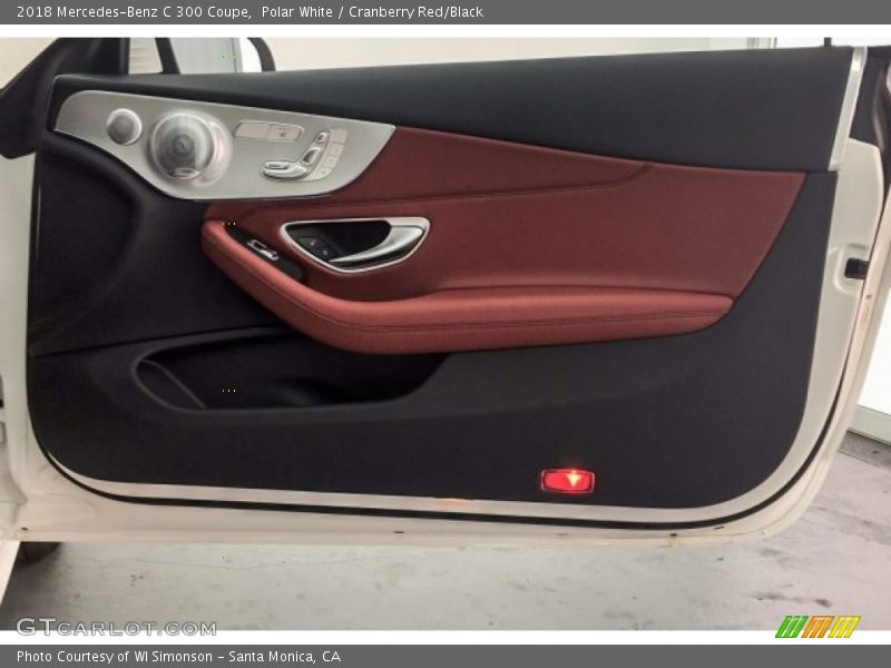 Polar White / Cranberry Red/Black 2018 Mercedes-Benz C 300 Coupe