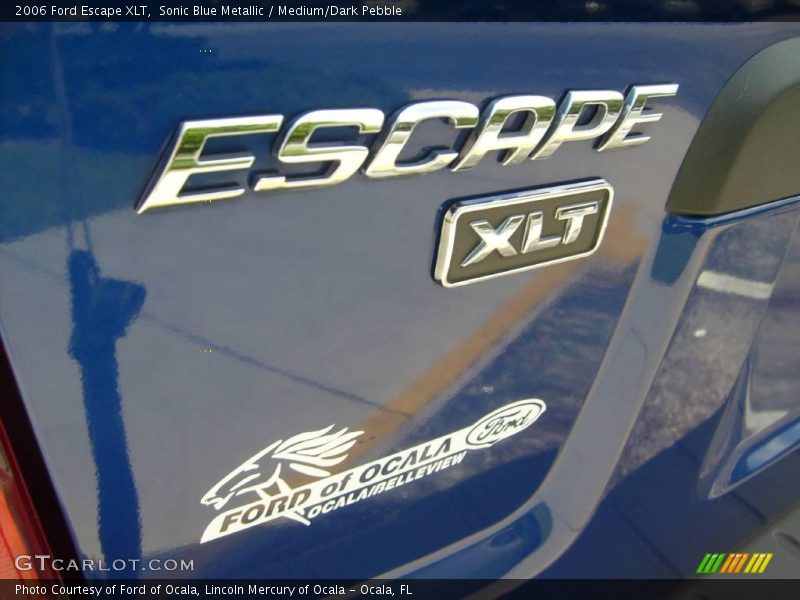 Sonic Blue Metallic / Medium/Dark Pebble 2006 Ford Escape XLT