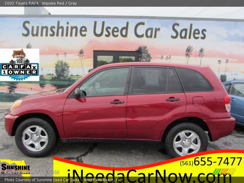 Impulse Red / Gray 2003 Toyota RAV4