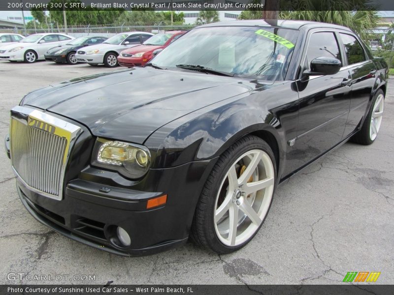 Brilliant Black Crystal Pearl / Dark Slate Gray/Light Graystone 2006 Chrysler 300 C SRT8