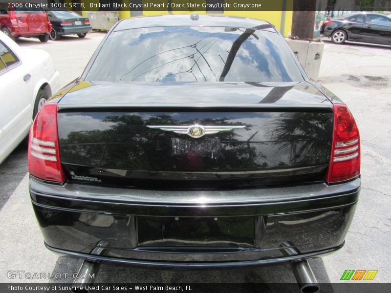 Brilliant Black Crystal Pearl / Dark Slate Gray/Light Graystone 2006 Chrysler 300 C SRT8