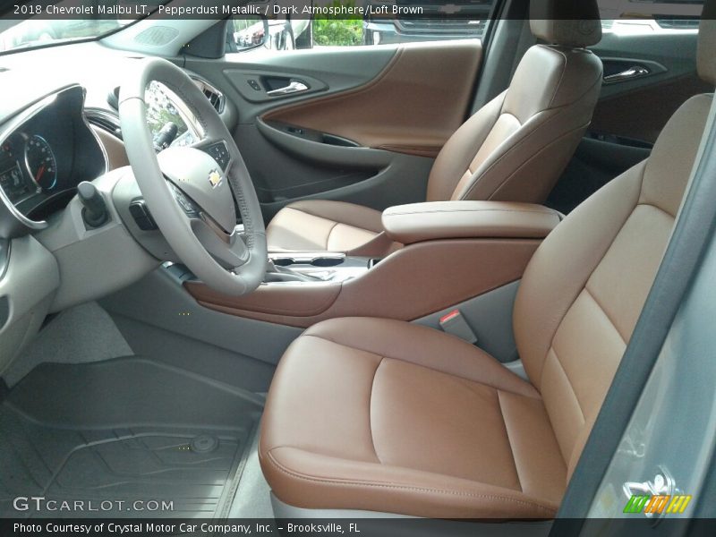 Pepperdust Metallic / Dark Atmosphere/Loft Brown 2018 Chevrolet Malibu LT