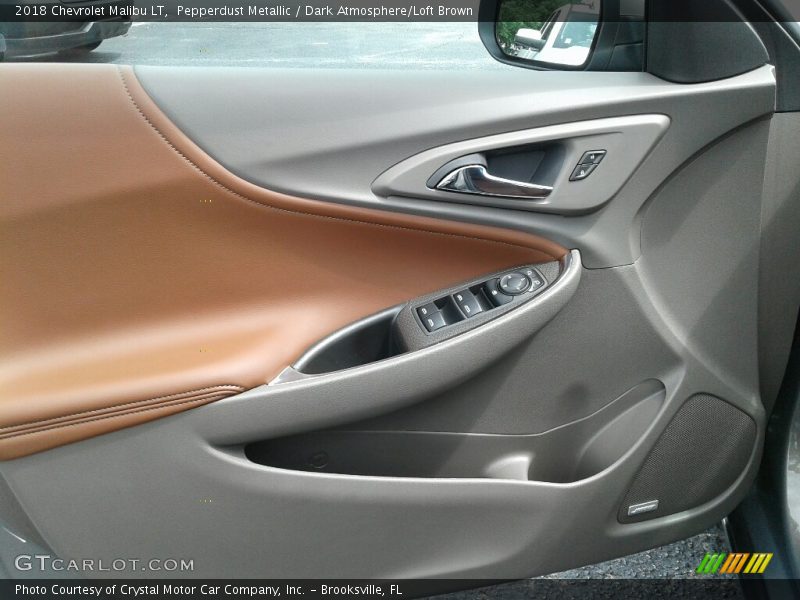 Pepperdust Metallic / Dark Atmosphere/Loft Brown 2018 Chevrolet Malibu LT