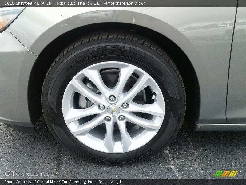 Pepperdust Metallic / Dark Atmosphere/Loft Brown 2018 Chevrolet Malibu LT