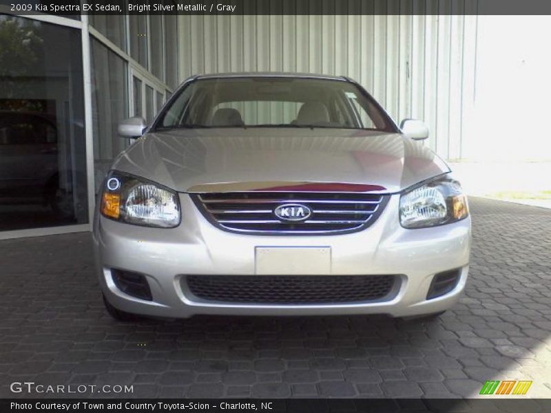 Bright Silver Metallic / Gray 2009 Kia Spectra EX Sedan