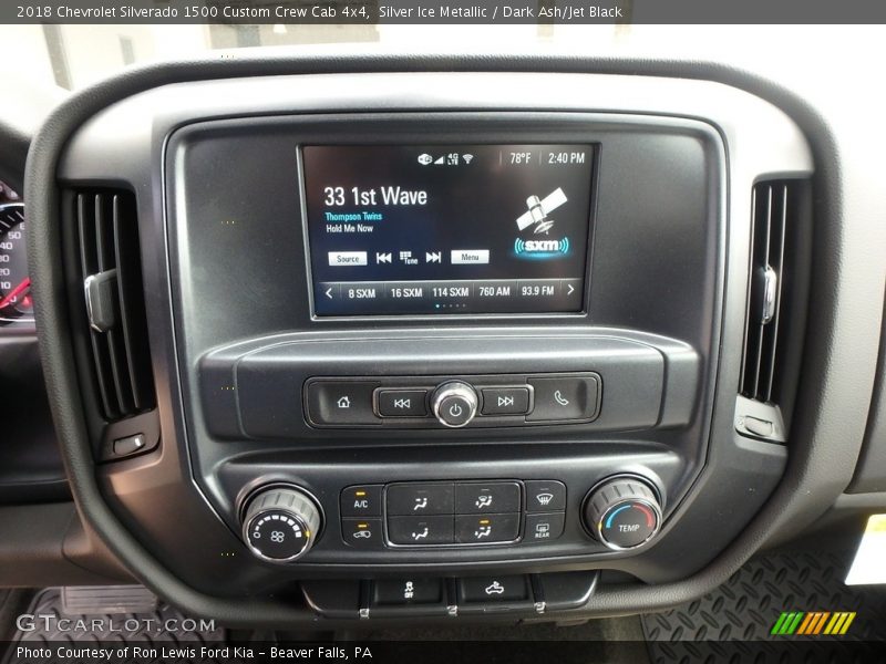 Silver Ice Metallic / Dark Ash/Jet Black 2018 Chevrolet Silverado 1500 Custom Crew Cab 4x4