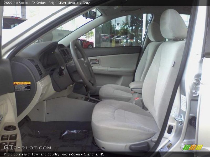 Bright Silver Metallic / Gray 2009 Kia Spectra EX Sedan