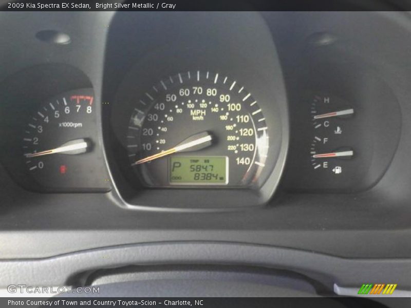 Bright Silver Metallic / Gray 2009 Kia Spectra EX Sedan