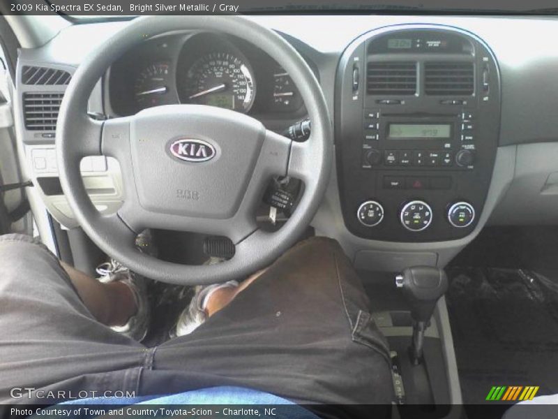 Bright Silver Metallic / Gray 2009 Kia Spectra EX Sedan