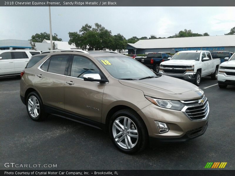 Sandy Ridge Metallic / Jet Black 2018 Chevrolet Equinox Premier