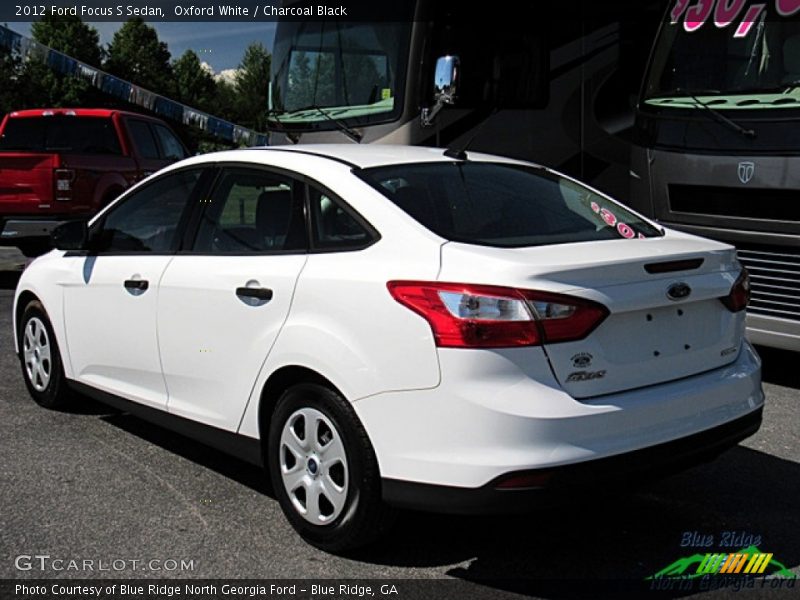 Oxford White / Charcoal Black 2012 Ford Focus S Sedan