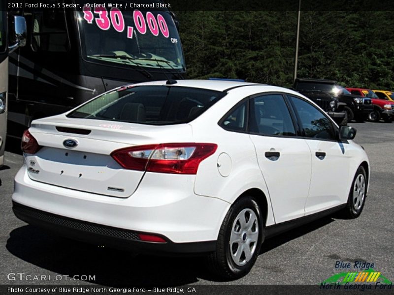 Oxford White / Charcoal Black 2012 Ford Focus S Sedan