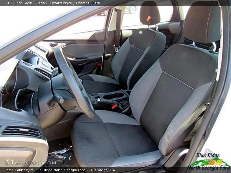 Oxford White / Charcoal Black 2012 Ford Focus S Sedan