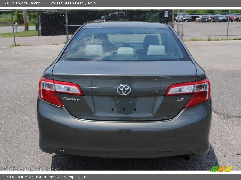 Cypress Green Pearl / Ivory 2012 Toyota Camry LE