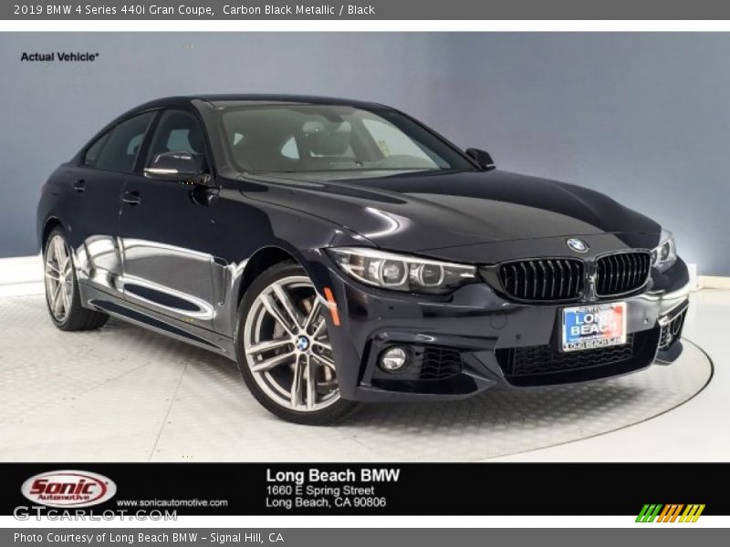 Carbon Black Metallic / Black 2019 BMW 4 Series 440i Gran Coupe